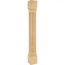 Hardware Resources P27-5-42-ALD - 5'' W x 5'' D x 42'' H Alder Fluted Post