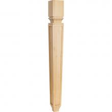 Hardware Resources P9MP - 3-3/4'' W x 3-3/4'' D x 35-1/2'' H Maple Tapered Square Mission Post
