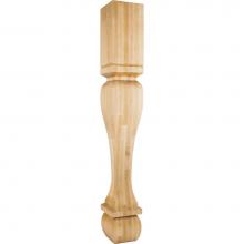 Hardware Resources P13-6-42-WB - 6'' W x 6'' D x 42'' H White Birch Footed Square Post