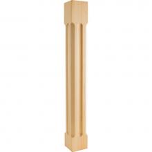 Hardware Resources P78-5-42-CH - 5'' W x 5'' D x 42'' H Cherry Scooped Post
