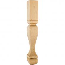 Hardware Resources P13-5-CH - 5'' W x 5'' D x 35-1/2'' H Cherry Footed Square Post