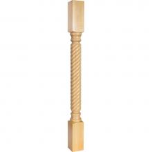Hardware Resources P3-42MP - 3-1/2'' W x 3-1/2'' D x 42'' H Hard Maple Rope Post