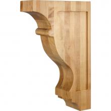 Hardware Resources CORW-3HMP - 3-1/2'' W x 10'' D x 16'' H Hard Maple Contour Corbel