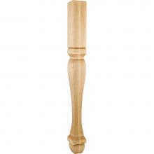 Hardware Resources P13-3.5-ALD - 3-1/2'' W x 3-1/2'' D x 35-1/2'' H Alder Footed Square Post