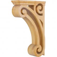 Hardware Resources COR2-2ALD - 3'' W x 9-3/8'' D x 14'' H Alder Open Space Corbel