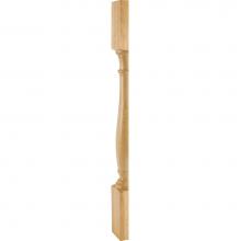 Hardware Resources P1S-MP - 3-1/2'' W x 1-3/4'' D x 35-1/2'' H Maple Split Turned Post