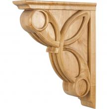 Hardware Resources COR6-3MP - 3'' W x 11-5/16'' D x 14'' H Maple Celtic Weave Art Deco Corbel
