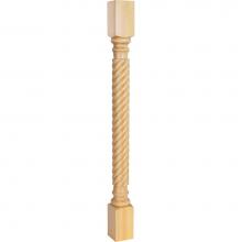 Hardware Resources P3-3CH - 3'' W x 3'' D x 35-1/2'' H Cherry Rope Post