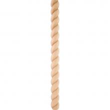 Hardware Resources RMH34BOK-8 - Beaded Rope Moulding Half Round