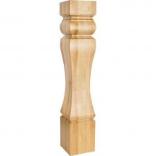 Hardware Resources P37-6.5MP - 6-1/2'' W x 6-1/2'' D x 35-1/2'' H Maple Baroque Post
