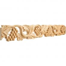 Hardware Resources HCM05ALD - 1'' D x 4'' H Alder Grape Hand Carved Moulding