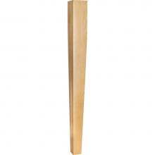 Hardware Resources P31ALD - 3-1/2'' W x 3-1/2'' D x 35-1/2'' H Alder Two Side Tapered Post